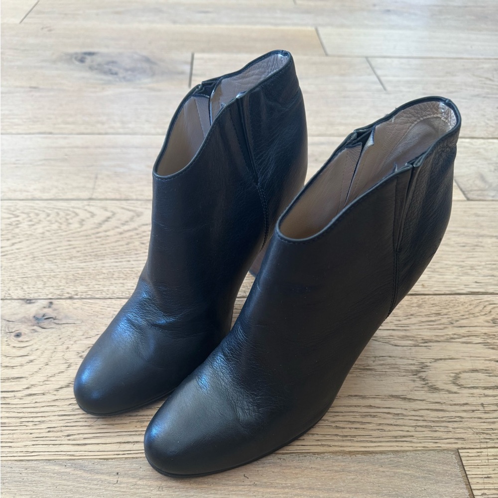 Jen By Golden‎ Goose Black Leather Booties 40 US 9 Excellent